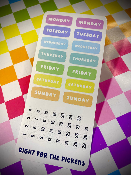 Weeks and Numbers