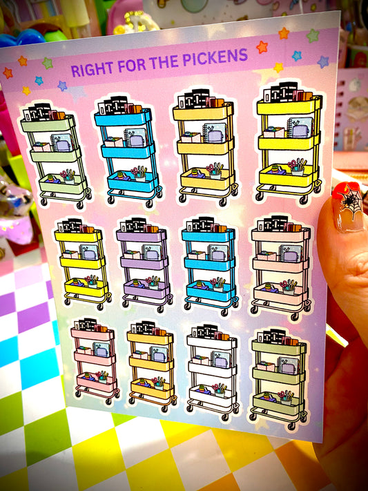 Pastel Planner Carts