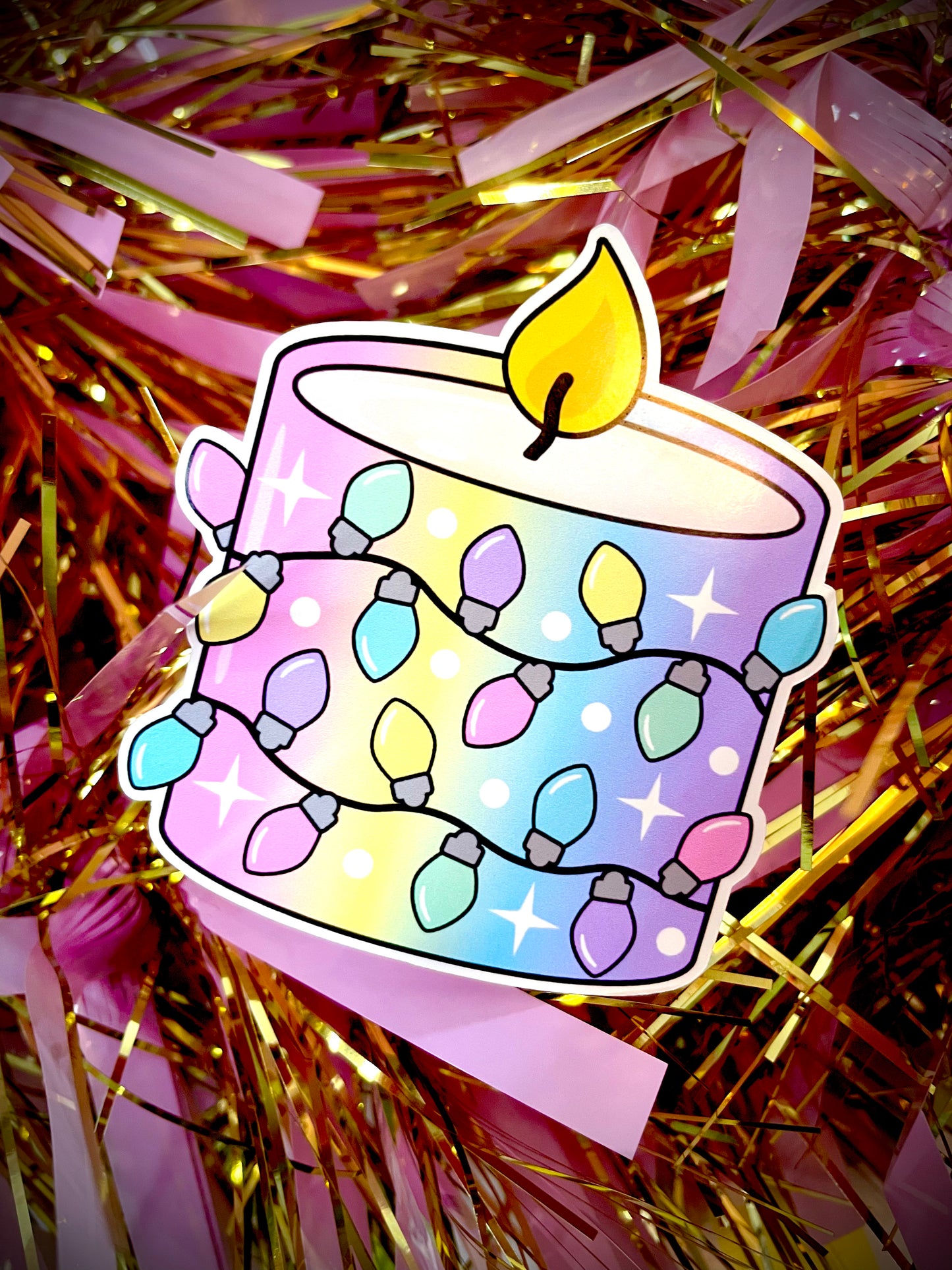 Pastel Xmas Candle