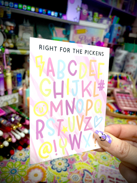 Pastel Letters