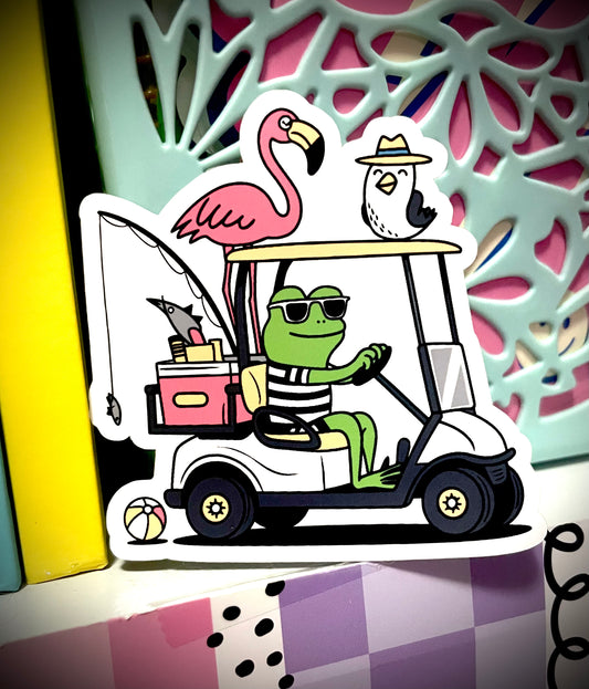 Golf Cart Frog Life