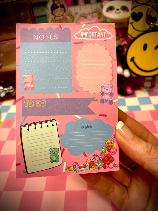 Gummy Bear Notepad